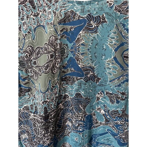 Zadig and Voltaire Root V-Neck Asymmetrical Multicolored Teal Dress Size M - Picture 8 of 12